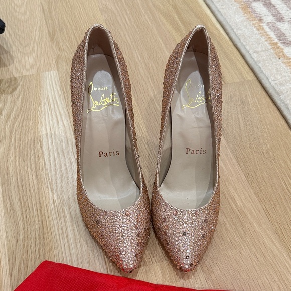 Christian Louboutin Sparkling Pink Heels - Main Image